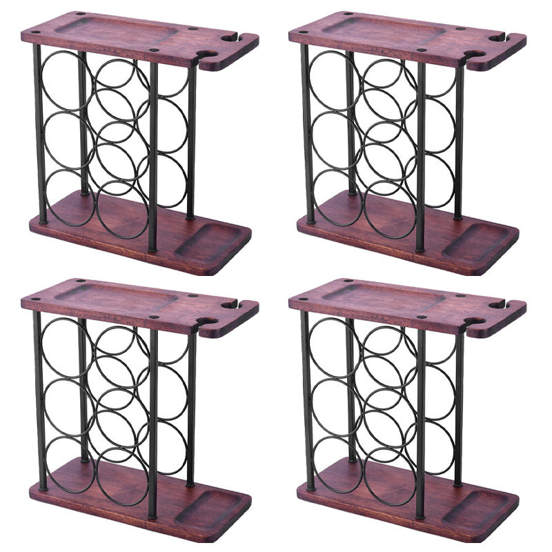 Modern Simple Tabletop Wine Rack Wooden Base Wine Bottle Rack for Bedroom