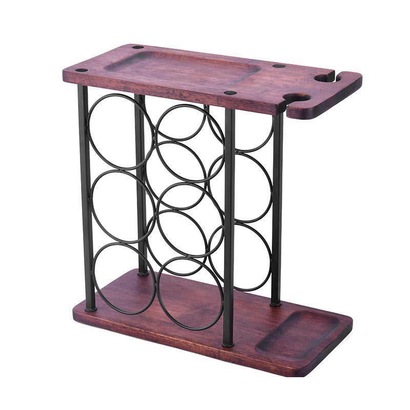 Modern Simple Tabletop Wine Rack Wooden Base Wine Bottle Rack for Bedroom