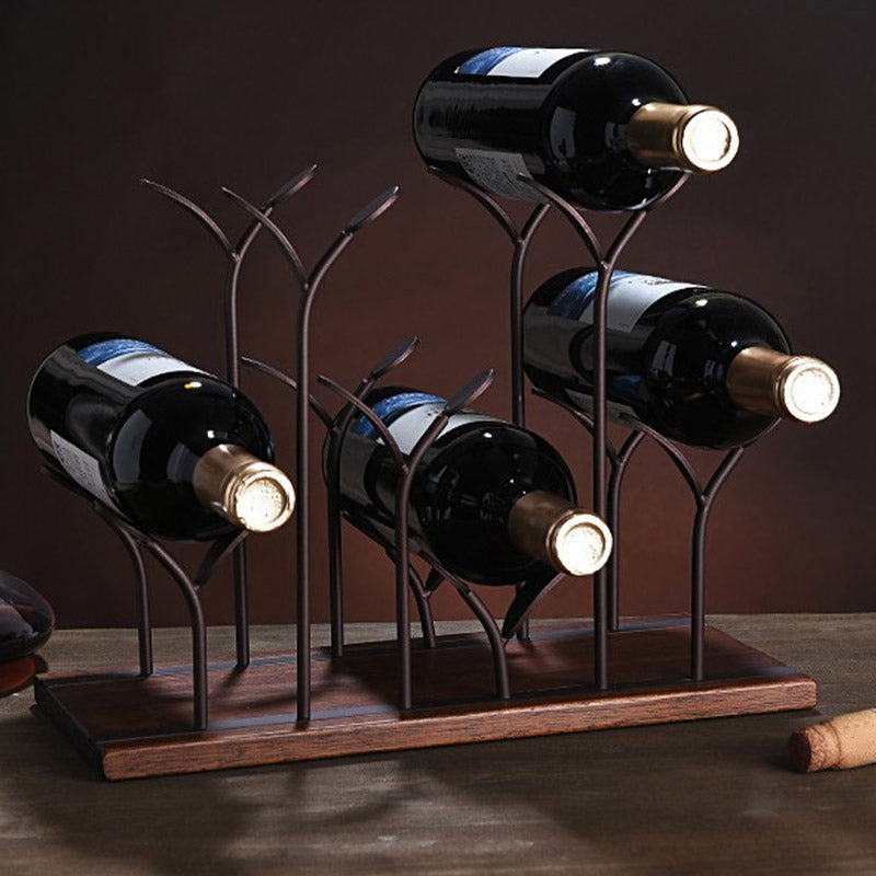 Modern Simple Wine Rack Leaves Shape Wine Bottle Rack for Bedroom