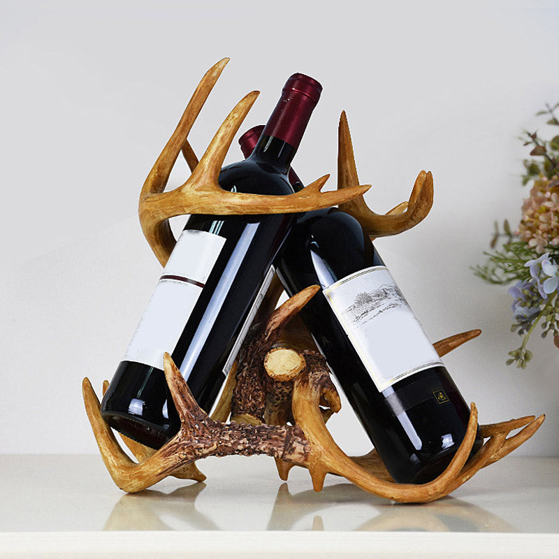 Modern Simple Resin Wine Rack Antler Shape Wine Bottle Rack for Kitchen