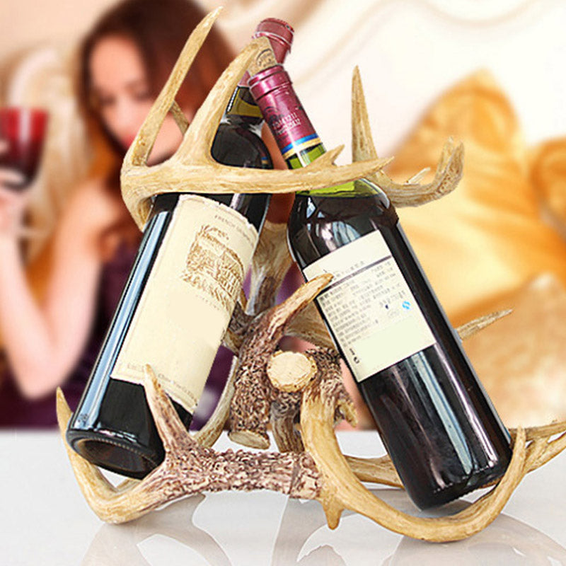 Modern Simple Resin Wine Rack Antler Shape Wine Bottle Rack for Kitchen