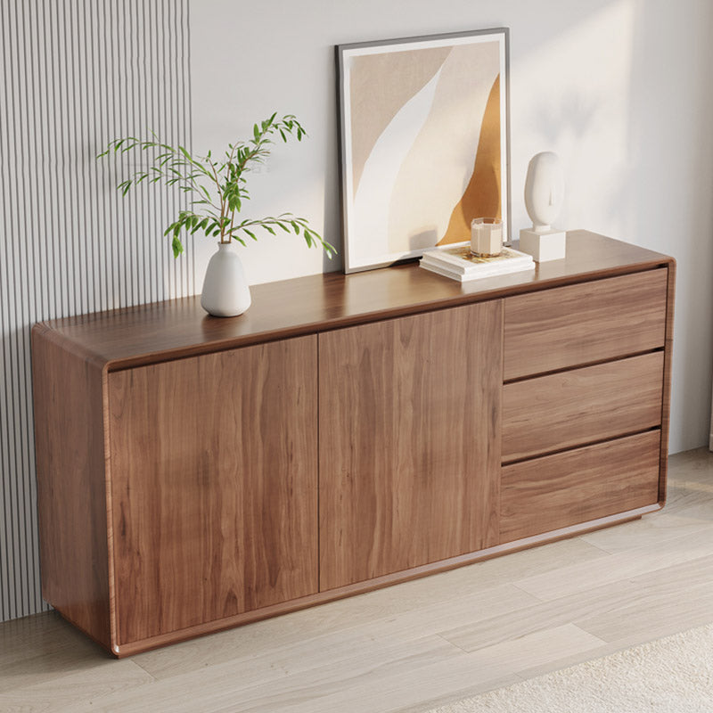 Stone Credenza Modern Style Side Board with Drawers and Cabinets