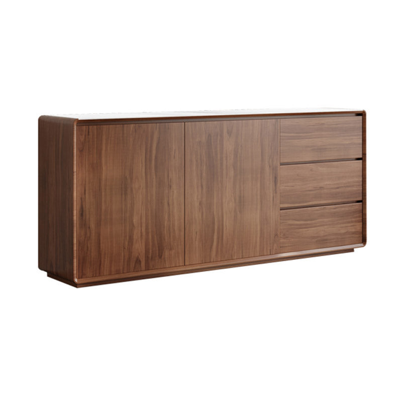 Stone Credenza Modern Style Side Board with Drawers and Cabinets