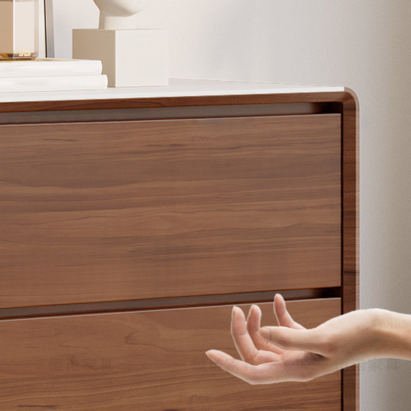 Stone Credenza Modern Style Side Board with Drawers and Cabinets