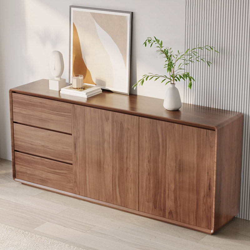 Stone Credenza Modern Style Side Board with Drawers and Cabinets