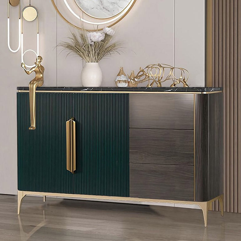 Modern & Contemporary Side Board Adjustable Shelving Credenza with Drawers and Cabinets