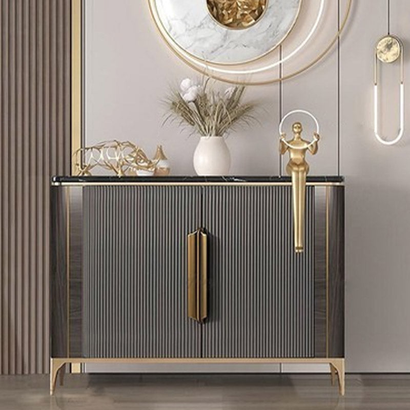 Modern & Contemporary Side Board Adjustable Shelving Credenza with Drawers and Cabinets