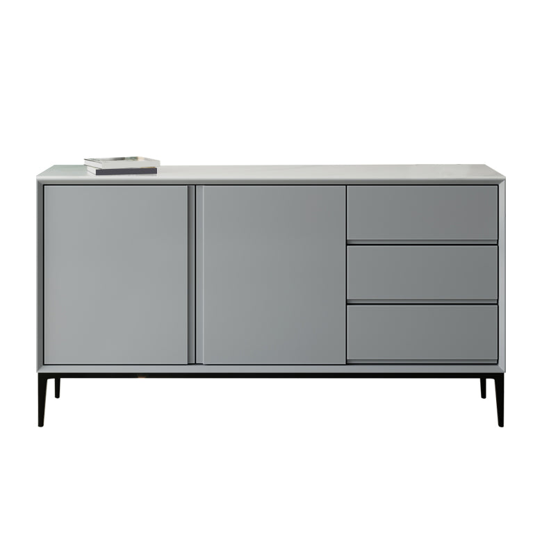 Modern & Contemporary Side Board Stone Sideboard Table with Cabinets