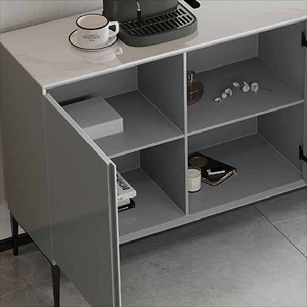 Modern & Contemporary Side Board Stone Sideboard Table with Cabinets