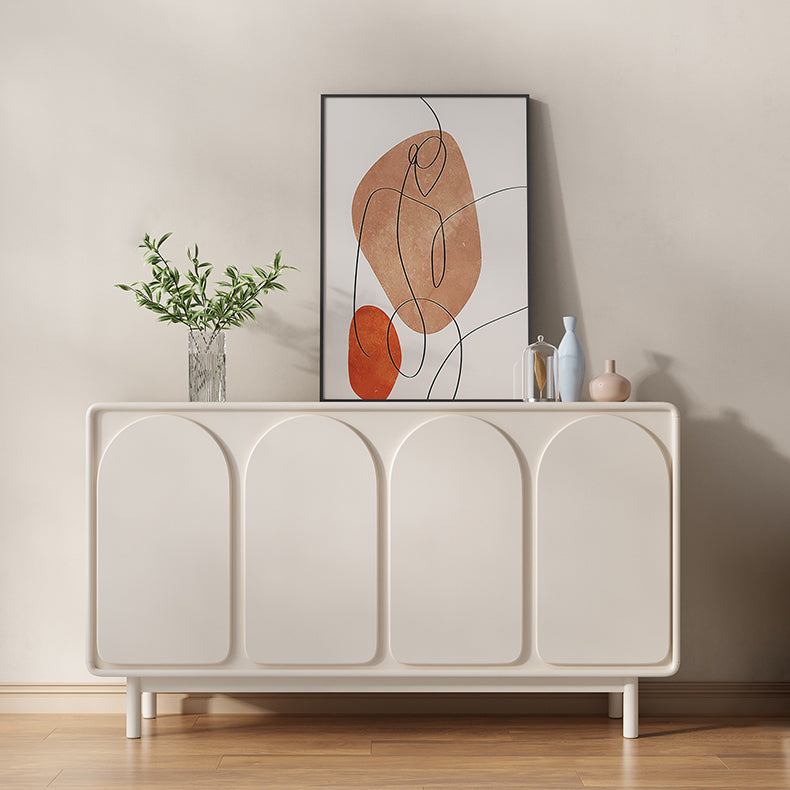 Modern & Contemporary Side Board Wood Sideboard Table with Cabinets