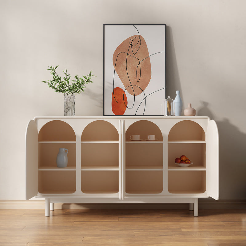 Modern & Contemporary Side Board Wood Sideboard Table with Cabinets