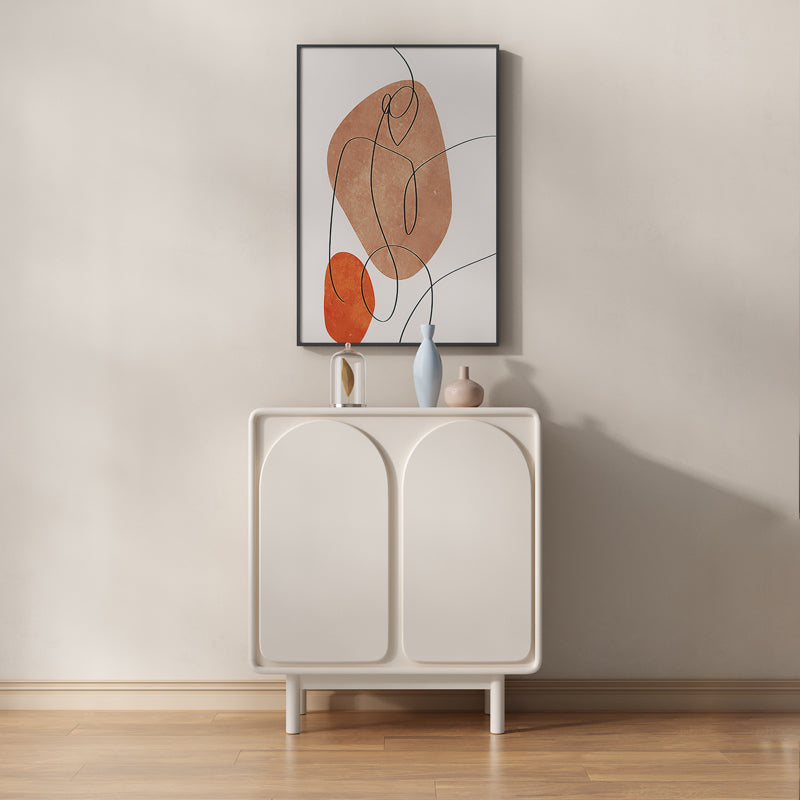 Modern & Contemporary Side Board Wood Sideboard Table with Cabinets