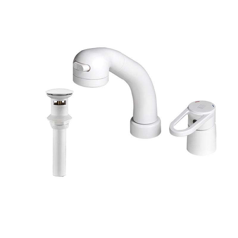 Modern Low Profile Kitchen Faucet Bathroom Sink Faucet in White
