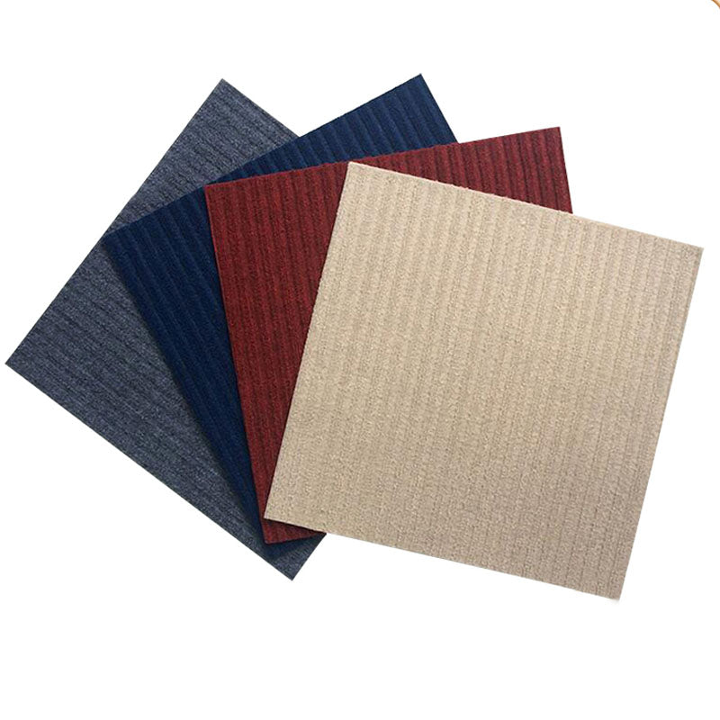 Carpet Tile Fade Resistant Non-Skid Solid Color Self Peel and Stick Carpet Tiles