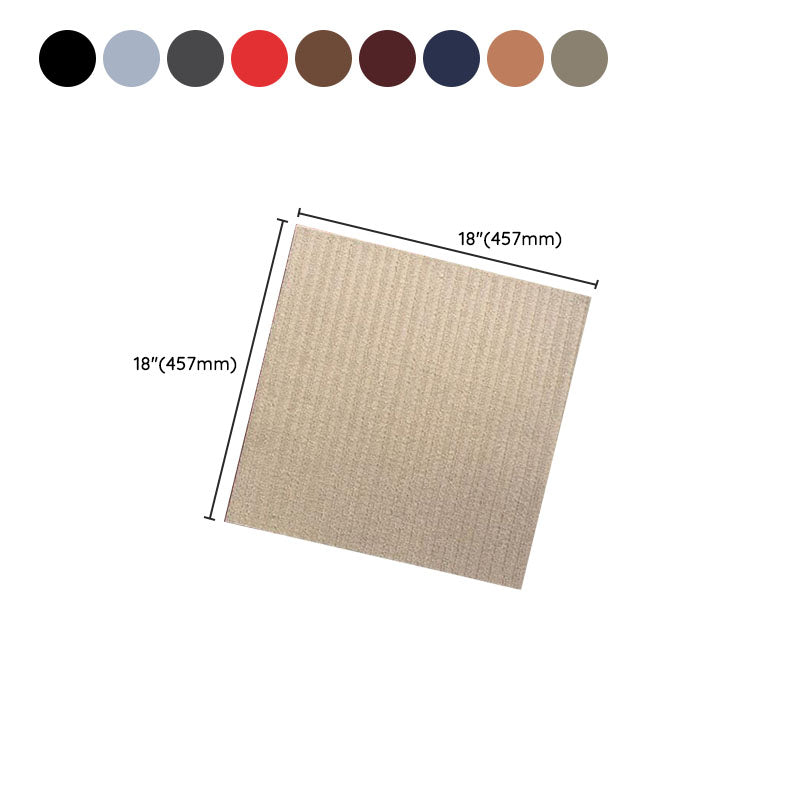 Carpet Tile Fade Resistant Non-Skid Solid Color Self Peel and Stick Carpet Tiles