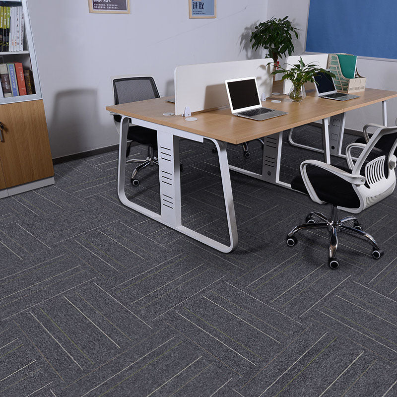 Carpet Tile Fade Resistant Non-Skid Solid Color Loose Lay Carpet Tiles Dining Room