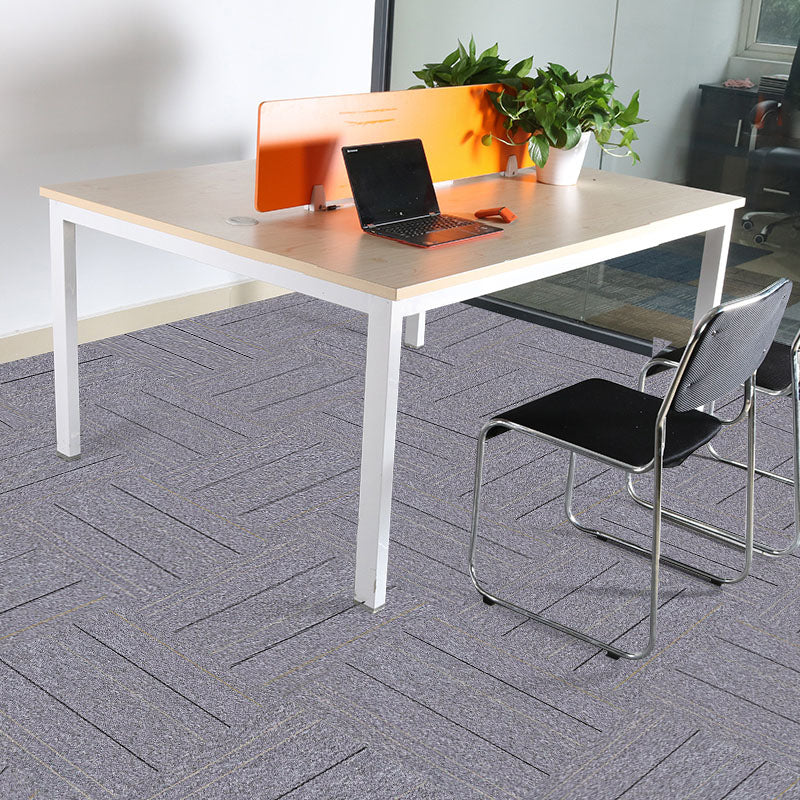 Carpet Tile Fade Resistant Non-Skid Solid Color Loose Lay Carpet Tiles Dining Room