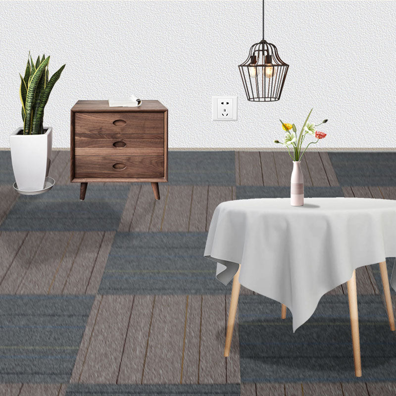 Carpet Tile Fade Resistant Non-Skid Solid Color Loose Lay Carpet Tiles Dining Room