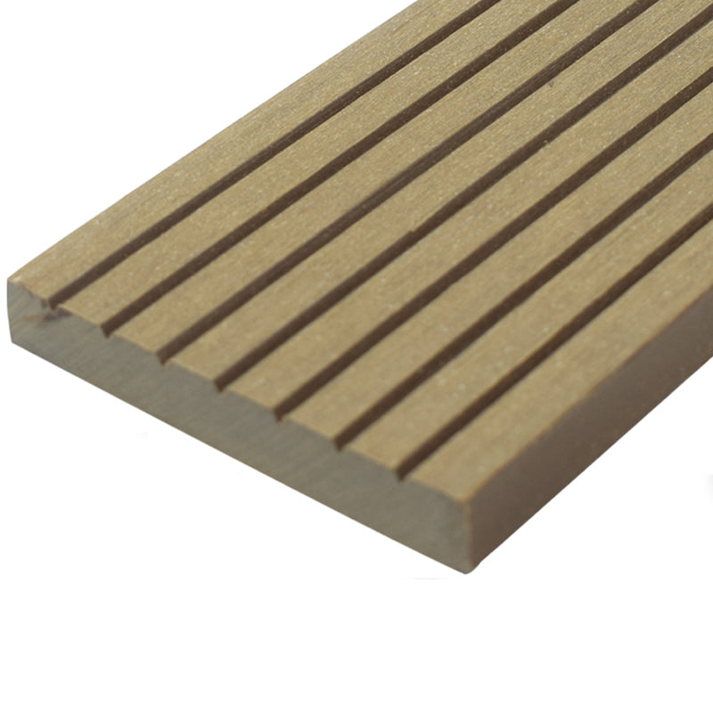 Outdoor Floor Patio Stripe Composite Wooden Water-resistant Deck Plank