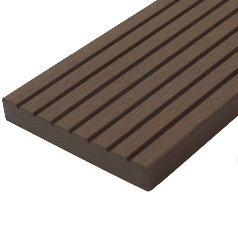 Outdoor Floor Patio Stripe Composite Wooden Water-resistant Deck Plank