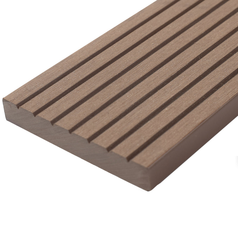 Outdoor Floor Patio Stripe Composite Wooden Water-resistant Deck Plank