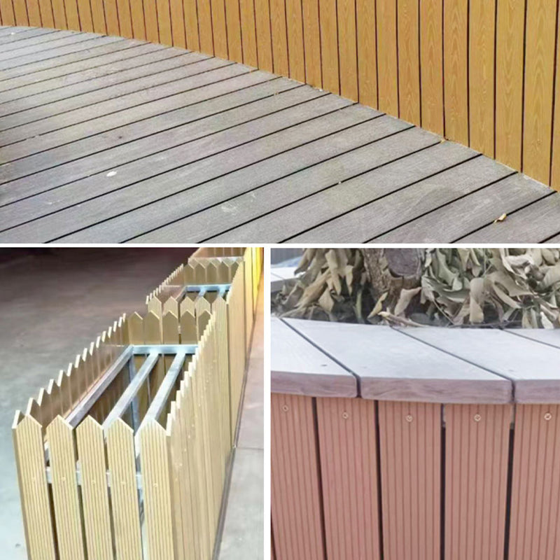 Outdoor Floor Patio Stripe Composite Wooden Water-resistant Deck Plank