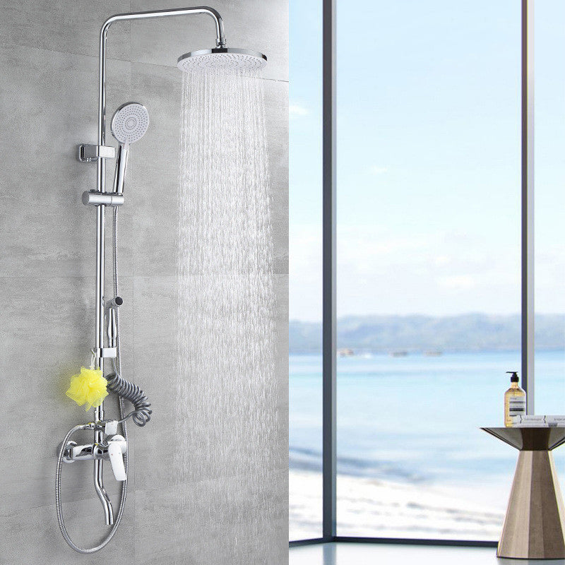 Brass Shower System Temperature Control Wall Mounted Shower Combo with Valve