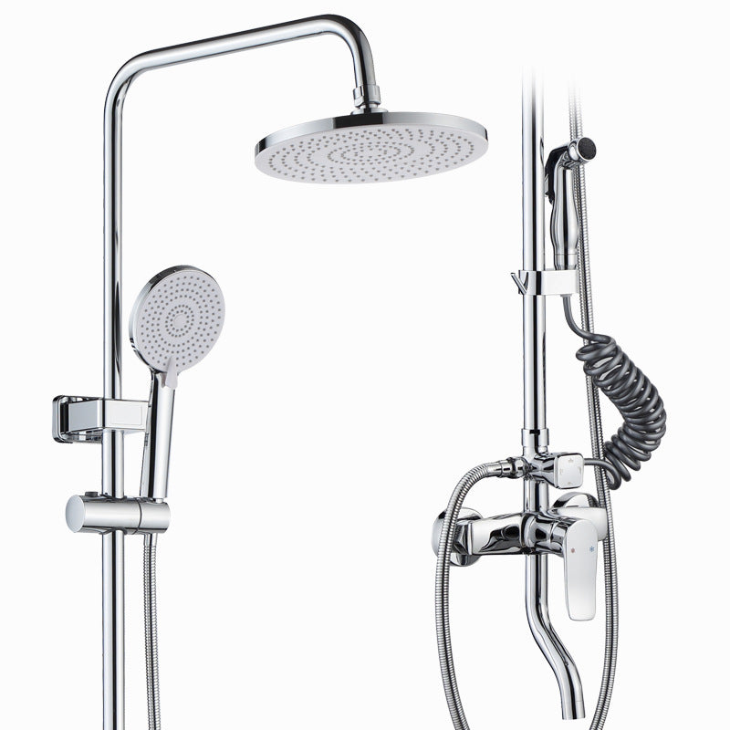 Brass Shower System Temperature Control Wall Mounted Shower Combo with Valve