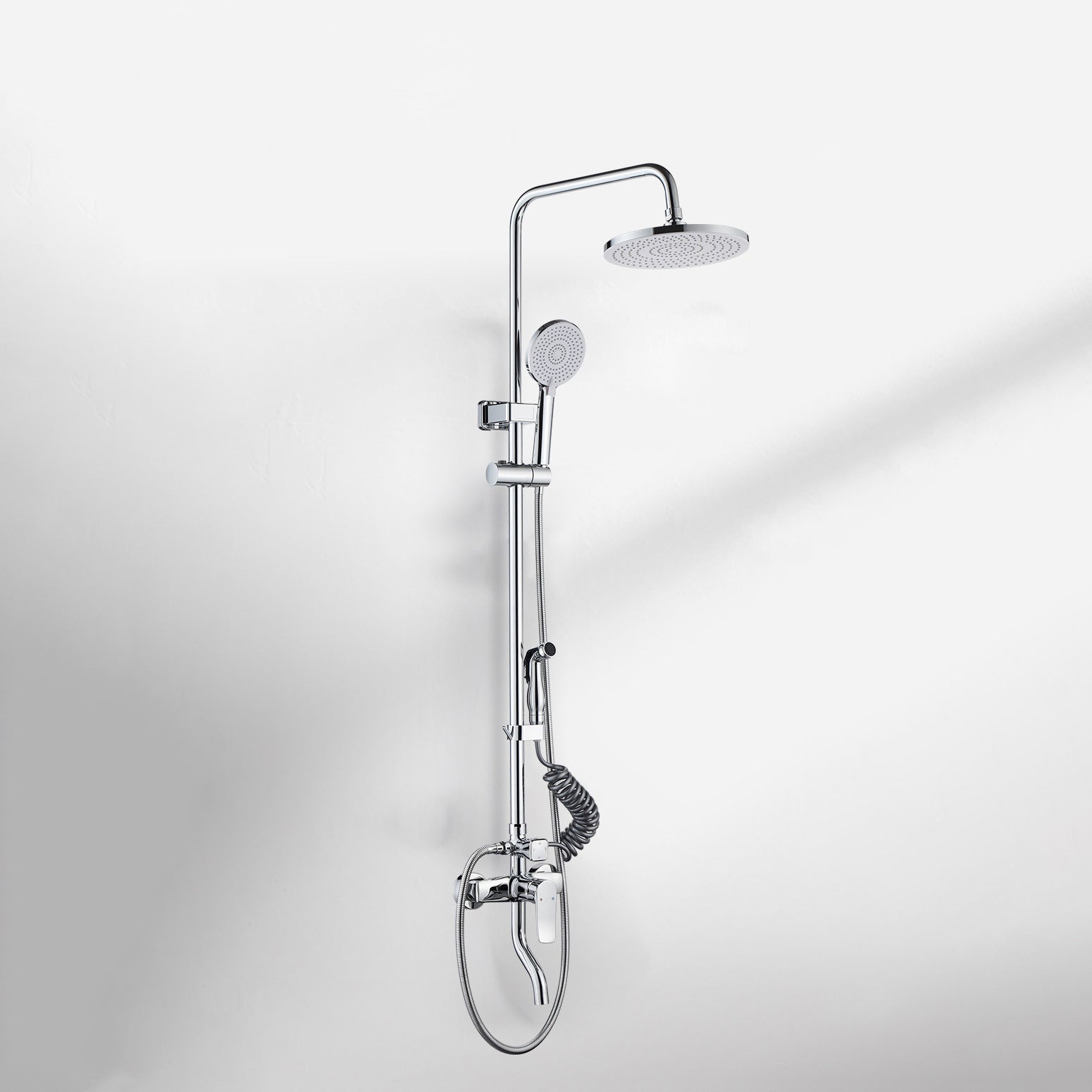 Brass Shower System Temperature Control Wall Mounted Shower Combo with Valve