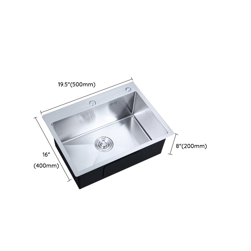 Single Bowl Kitchen Sink Stainless Steel Kitchen Sink(Not Included Faucet)