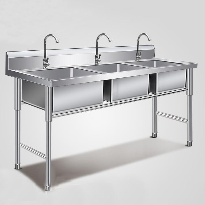 Stainless Steel Kitchen Sink Freestanding Kitchen Sink with Faucet Included