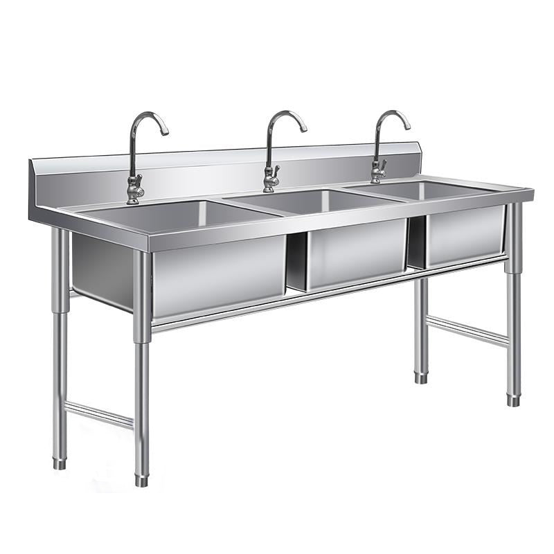 Stainless Steel Kitchen Sink Freestanding Kitchen Sink with Faucet Included