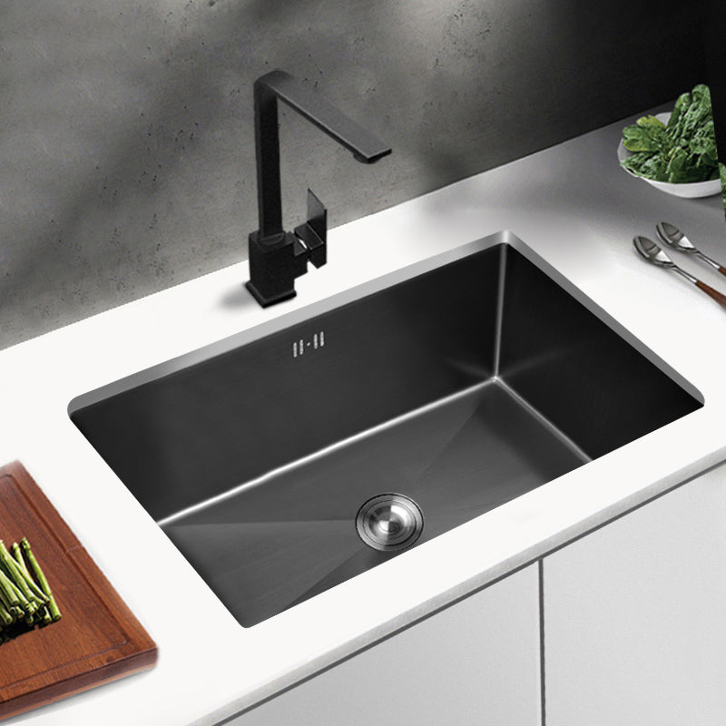 Classic Kitchen Sink Stainless Steel Black Workstation Sink with Faucet