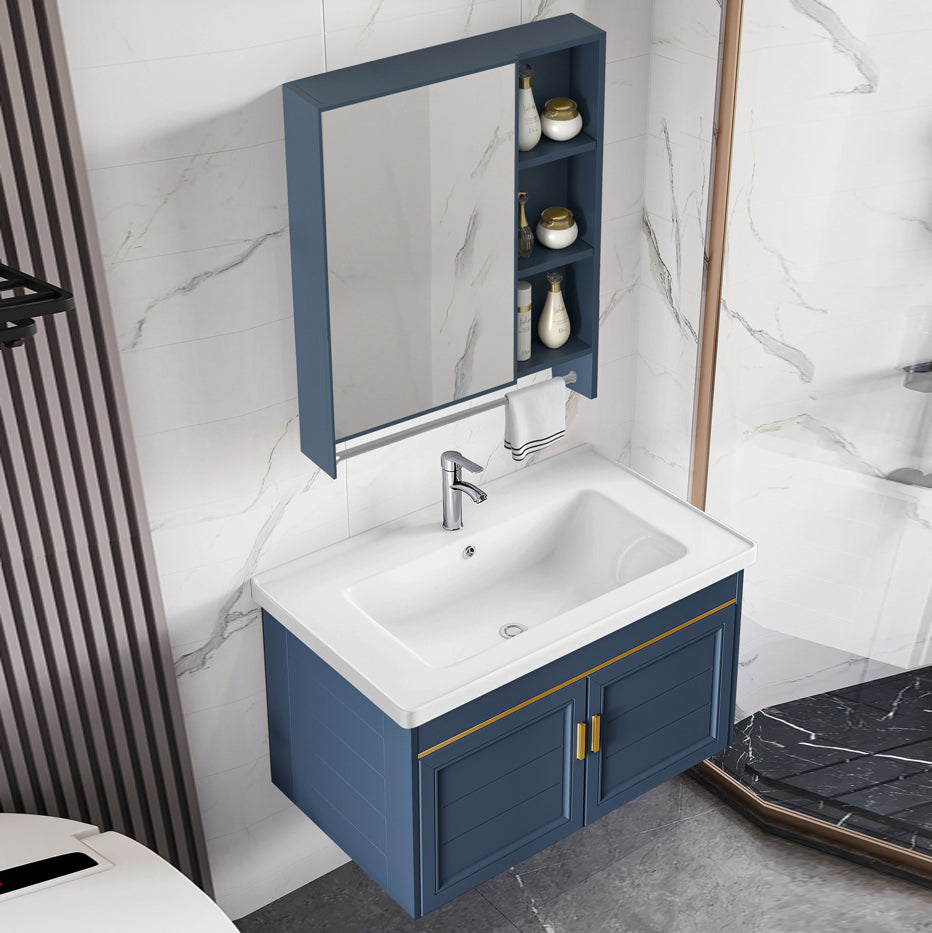 Bathroom Vanity Set Ceramic Sink Drawer Mirror Vanity with Faucet