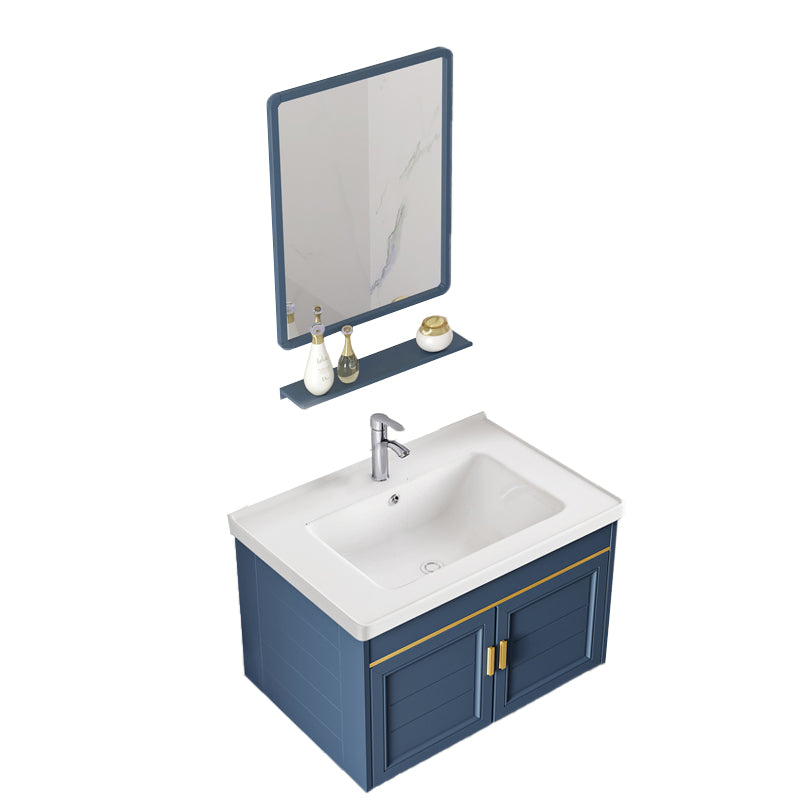 Bathroom Vanity Set Ceramic Sink Drawer Mirror Vanity with Faucet