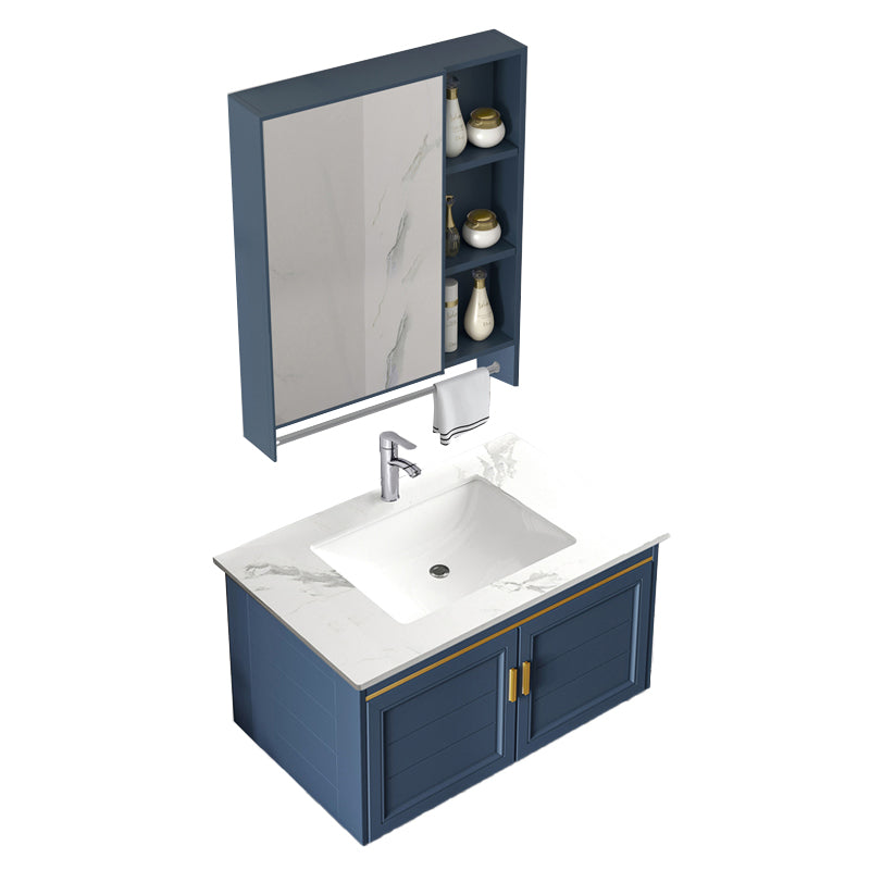 Bathroom Vanity Set Ceramic Sink Drawer Mirror Vanity with Faucet