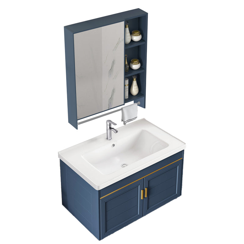 Bathroom Vanity Set Ceramic Sink Drawer Mirror Vanity with Faucet