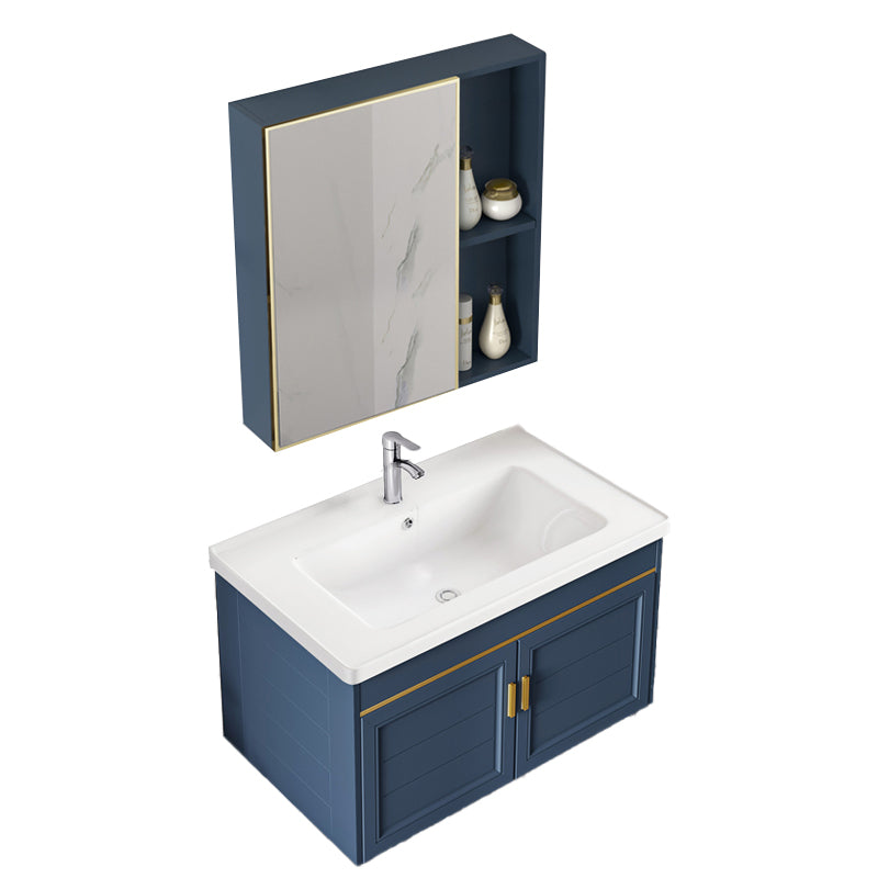 Bathroom Vanity Set Ceramic Sink Drawer Mirror Vanity with Faucet