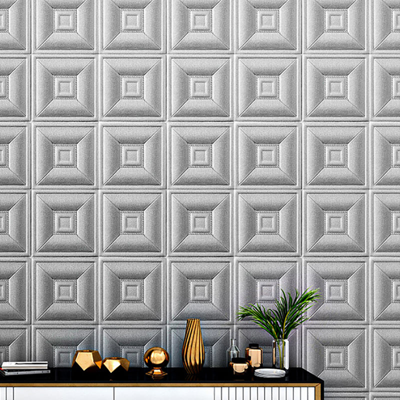 Gorgeous Style Wall Plank 3D Print Bathroom Living Room Wall Panels with Upholstered