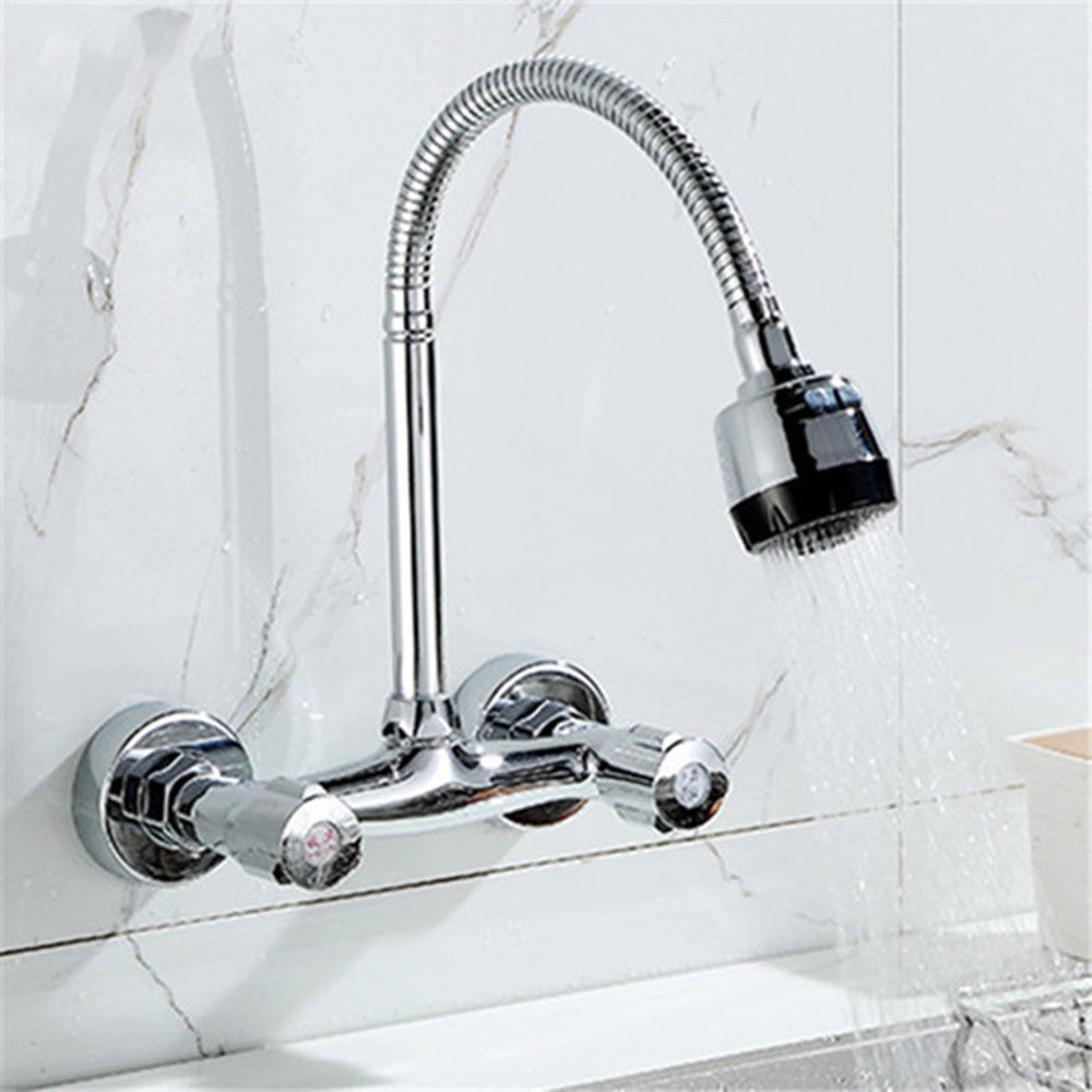 Wall Mounted Modern Metal Kitchen Faucet High Arch Water Filler