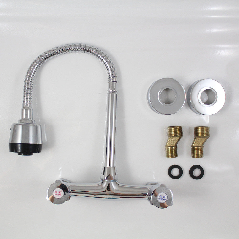 Wall Mounted Modern Metal Kitchen Faucet High Arch Water Filler