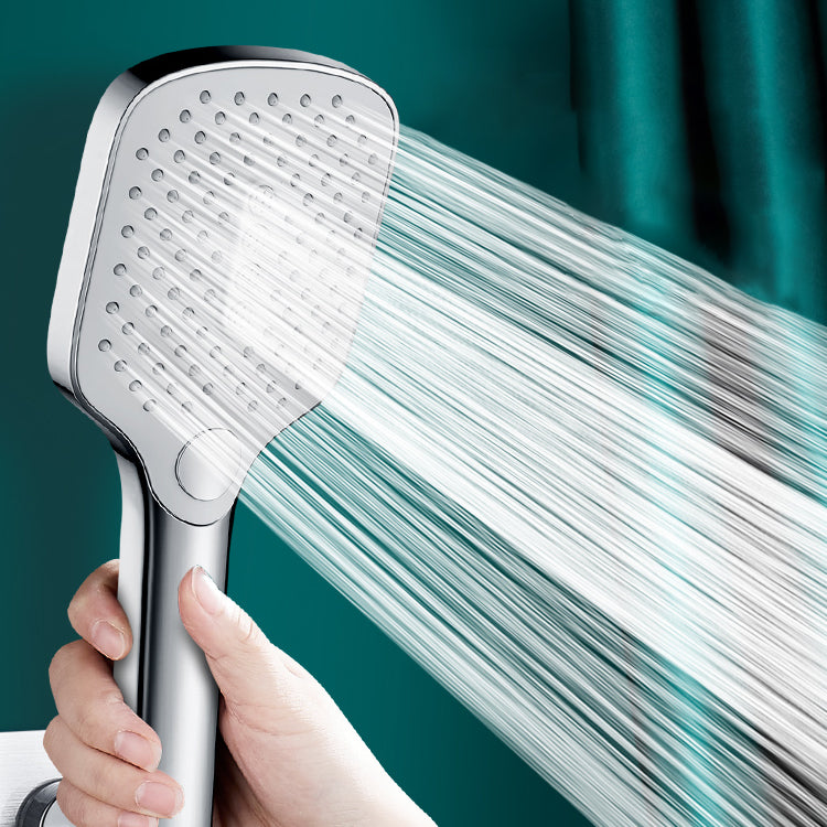 Contemporary Fixed Shower Head Square Supercharged Shower Head Combo