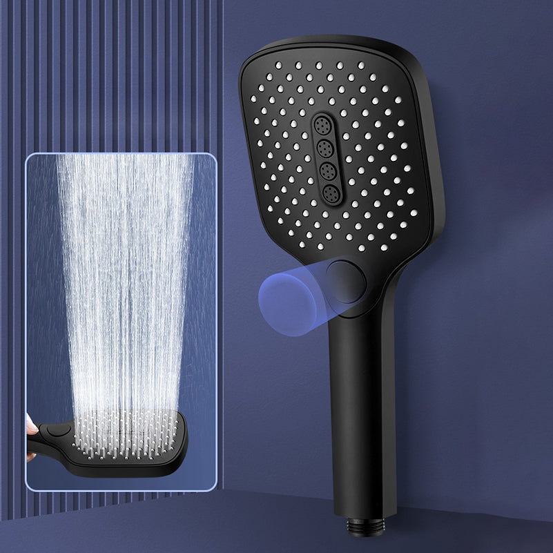 Contemporary Fixed Shower Head Square Supercharged Shower Head Combo