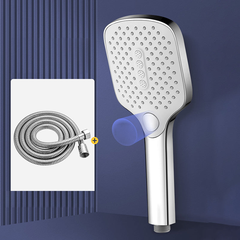 Contemporary Fixed Shower Head Square Supercharged Shower Head Combo