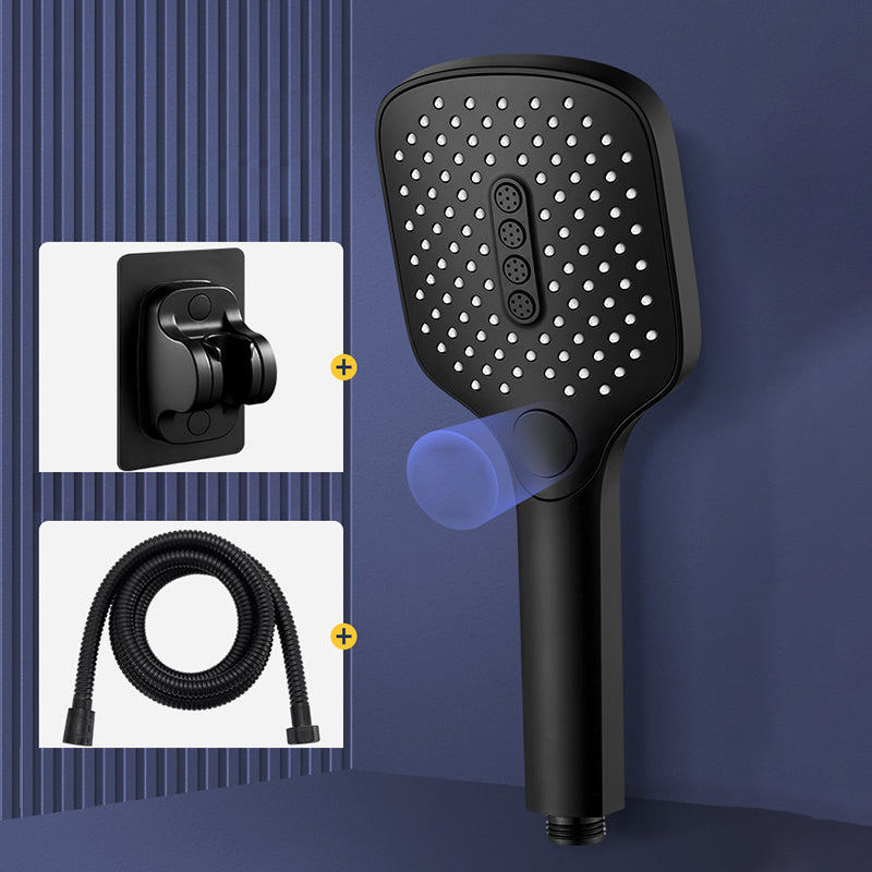 Contemporary Fixed Shower Head Square Supercharged Shower Head Combo