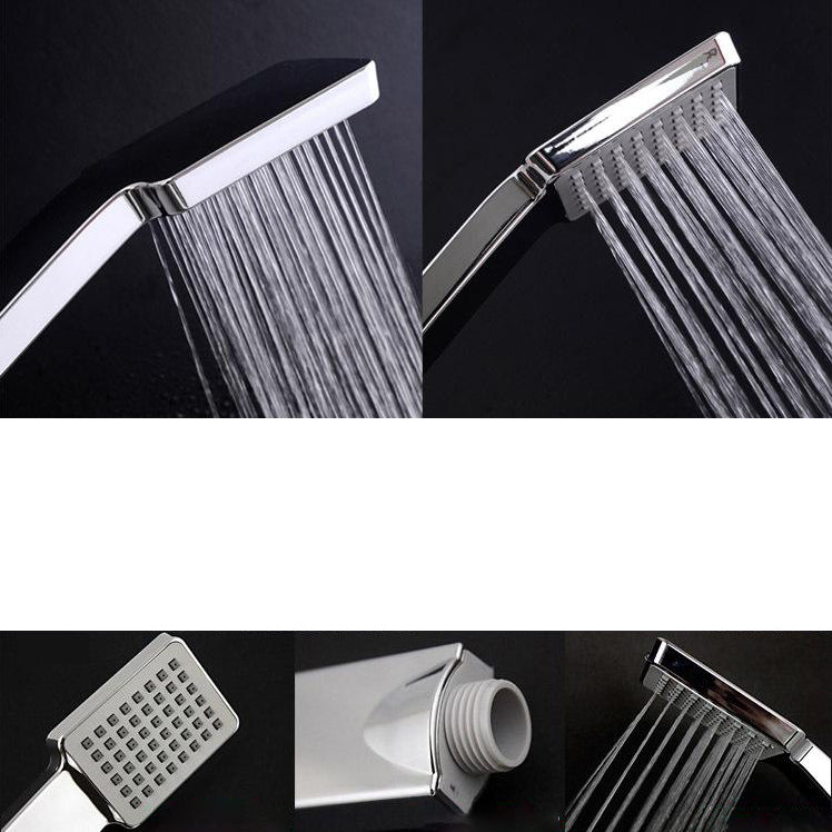 Modern Handheld Supercharged Shower Head Square Turbo Spray Head