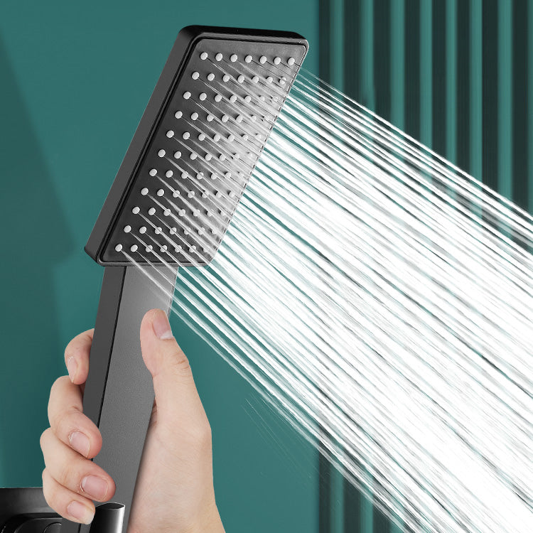 Contemporary Handheld Supercharged Shower Head Square Turbo Spray Head