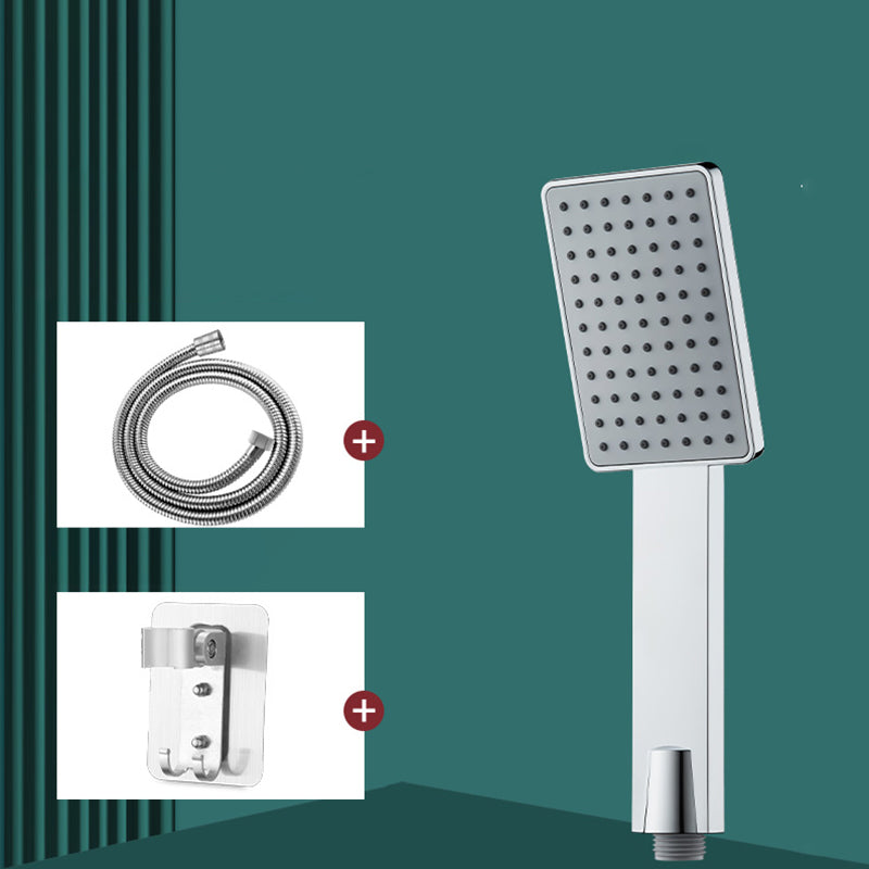 Contemporary Handheld Supercharged Shower Head Square Turbo Spray Head