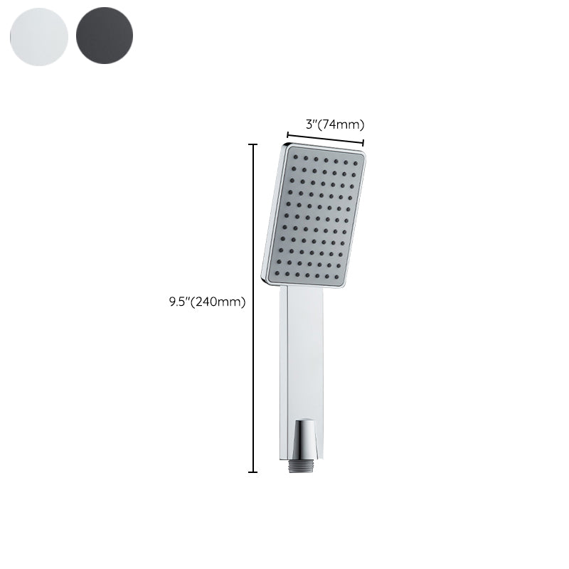 Contemporary Handheld Supercharged Shower Head Square Turbo Spray Head