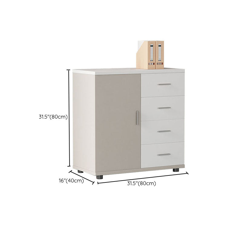 Scandinavian Style Lateral Filing Cabinet Wood File Cabinet for Home Office